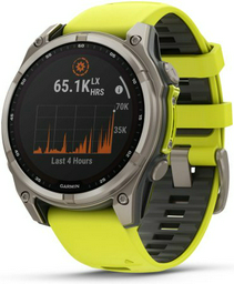 Смарт-часы Garmin Fenix 8 Solar 47 мм серебристый-желтый