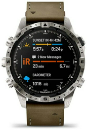 Смарт-часы Garmin MARQ Adventurer Gen 2 Damascus Steel 47 мм серебристый-коричневый