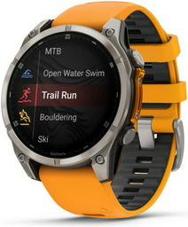 Смарт-часы Garmin Fenix 8 47 мм серебристый-оранжевый