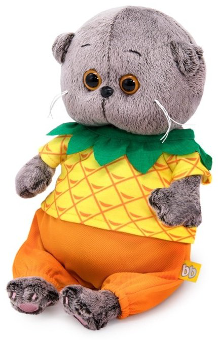Мягкая игрушка Budi Basa Басик Baby в костюмчике. Ананас, высота 20 см, мультиколор купить,NaN