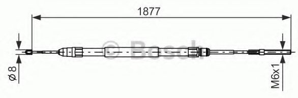 Bosch трос ручного тормоза 1987477694 купить,8752