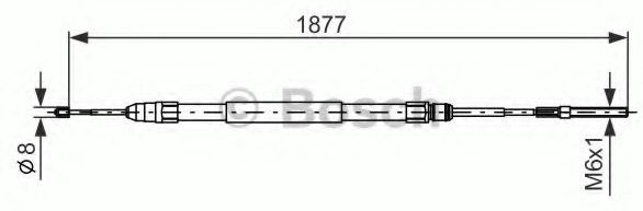 Bosch трос ручного тормоза 1987477694 купить,8752