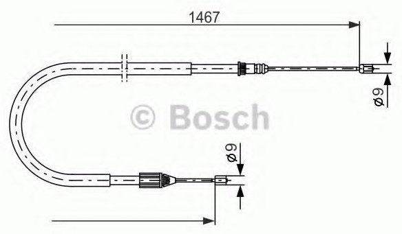 Bosch трос ручного тормоза 1987477937 купить,NaN