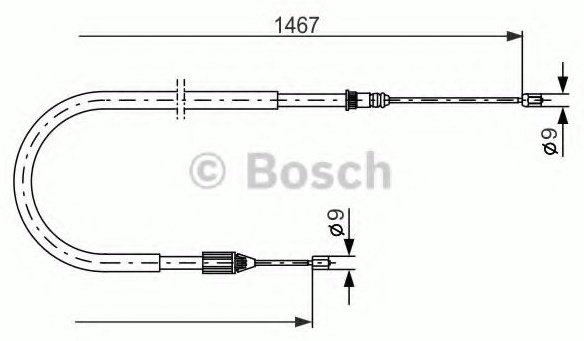 Bosch трос ручного тормоза 1987477937 купить,NaN