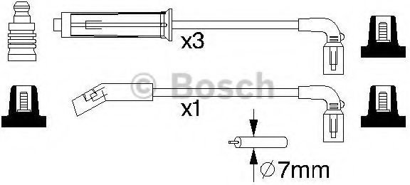 Свечные провода Bosch 0 986 356 980 купить,NaN