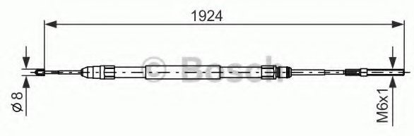 Bosch трос ручного тормоза 1987477693 купить,NaN