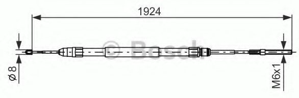 Bosch трос ручного тормоза 1987477693 купить,NaN