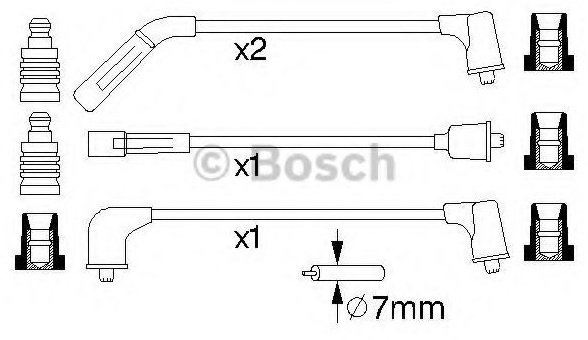 Свечные провода Bosch 0 986 356 988 купить,NaN