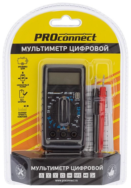PROconnect мультиметр М-182 13-3014, цифровой купить,NaN