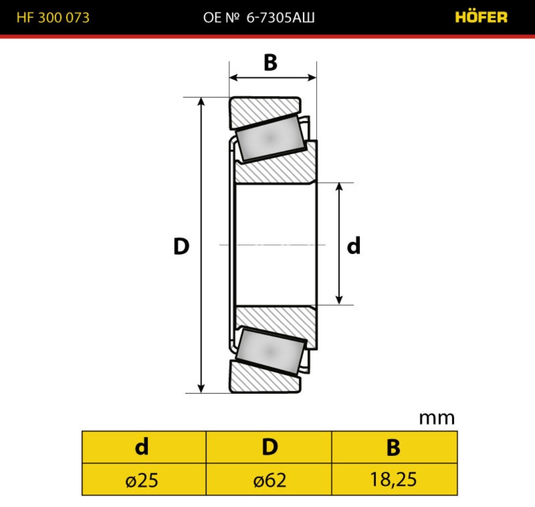 HOFER подшипник ступицы HF 300 073 купить,NaN