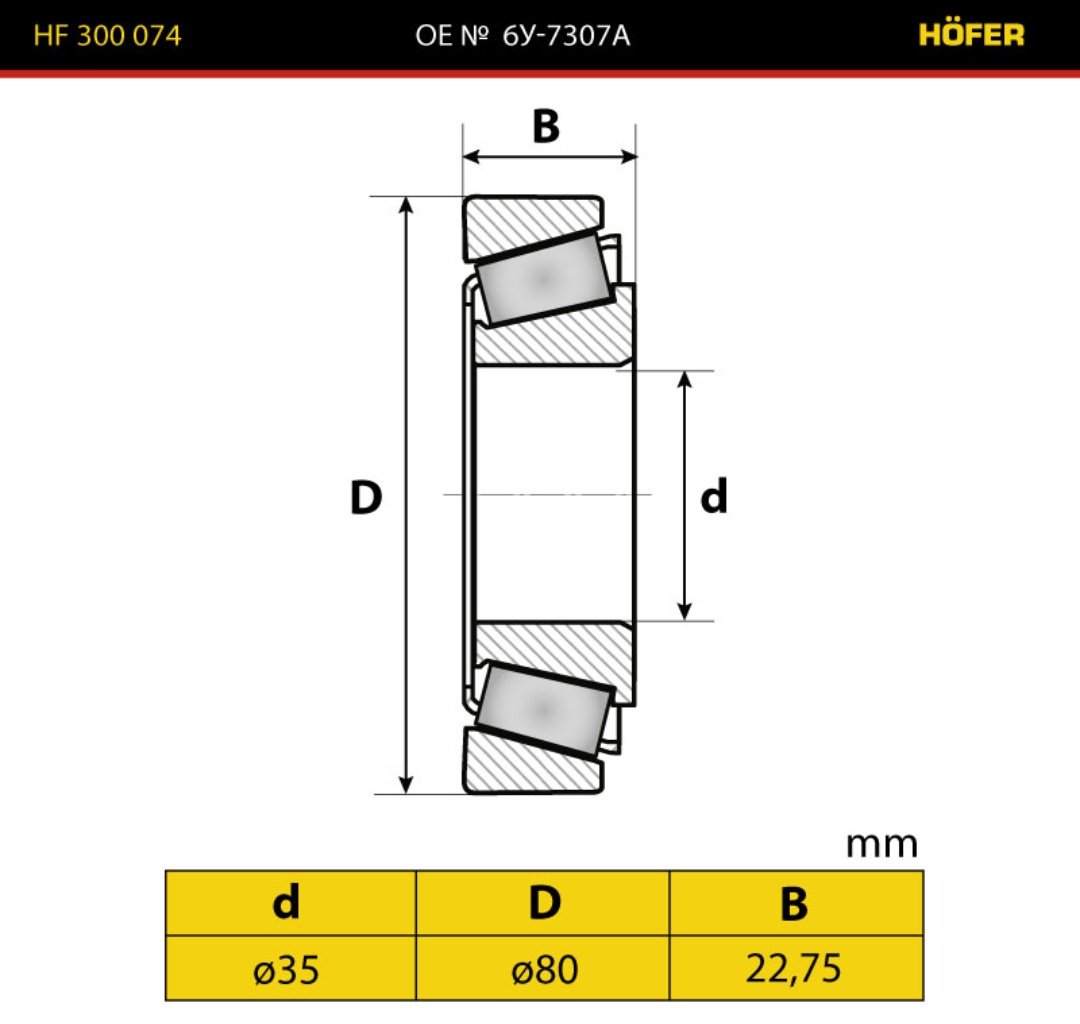 HOFER подшипник ступицы HF 300 074 купить,NaN