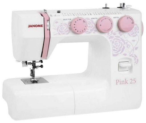Швейная машина Janome Pink 25 бело-розовая