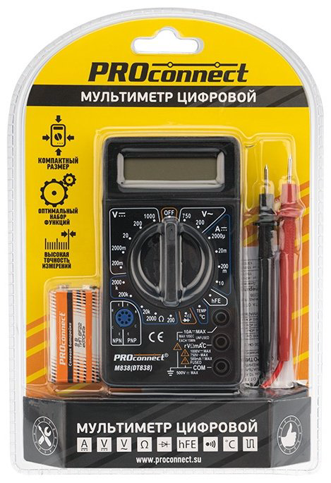 PROconnect мультиметр M838 13-3013, цифровой купить,NaN