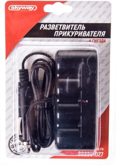 Разветвитель шнуровой Skyway S02301027 черный