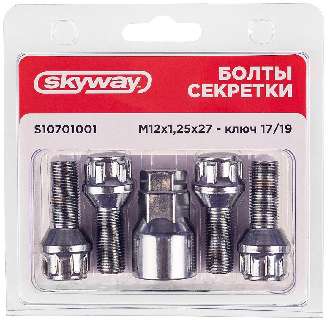 Skyway S10701001 болт-секретка M12x1.25 4 шт купить,NaN