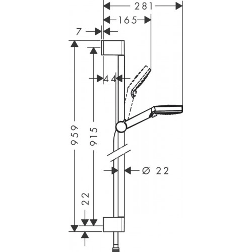 Душевой гарнитур Hansgrohe HG 26536400 хром купить,NaN