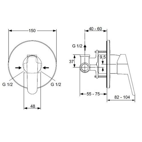 Смеситель Ideal Standart B0040AA хром купить,0
