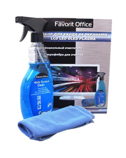 Чистящий набор Favorit Office Media Clean спрей 500мл + микрофибра 