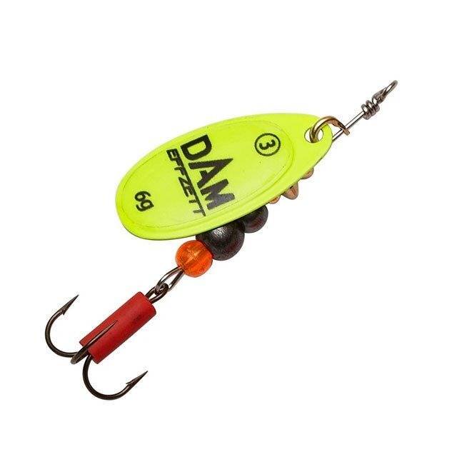 Блесна DAM Effzett Fluo Spinner 20гр #6 Yellow купить,NaN