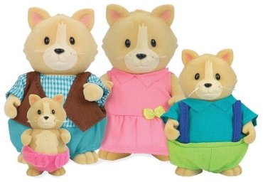 Набор фигурок Lil Woodzeez Семья Котиков 6156Z, мультиколор