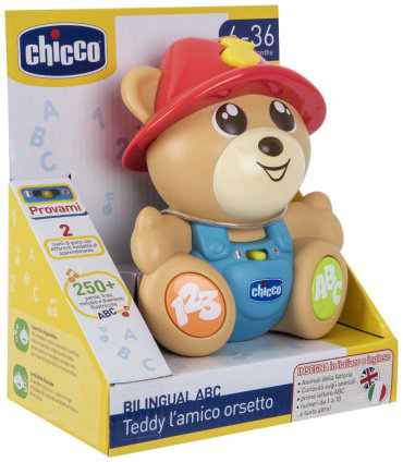 Интерактивная игрушка Chicco Teddy коричневый купить,NaN