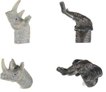 Пальчиковый театр Same Toy Носорог и Слон X241UT-5, мультиколор