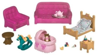 Игровой набор Lil Woodzeez Гостиная и Детская WZ6763Z, мультиколор