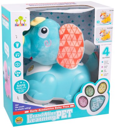 Интерактивная игрушка Sunlike Слоник пластик, текстиль купить,0