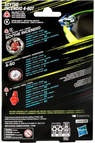 Набор Scythe Incendio 4-60T Bey Blade G0175/F9583 купить,0