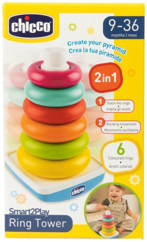 Пирамидка Chicco Ring Tower пластик купить,NaN
