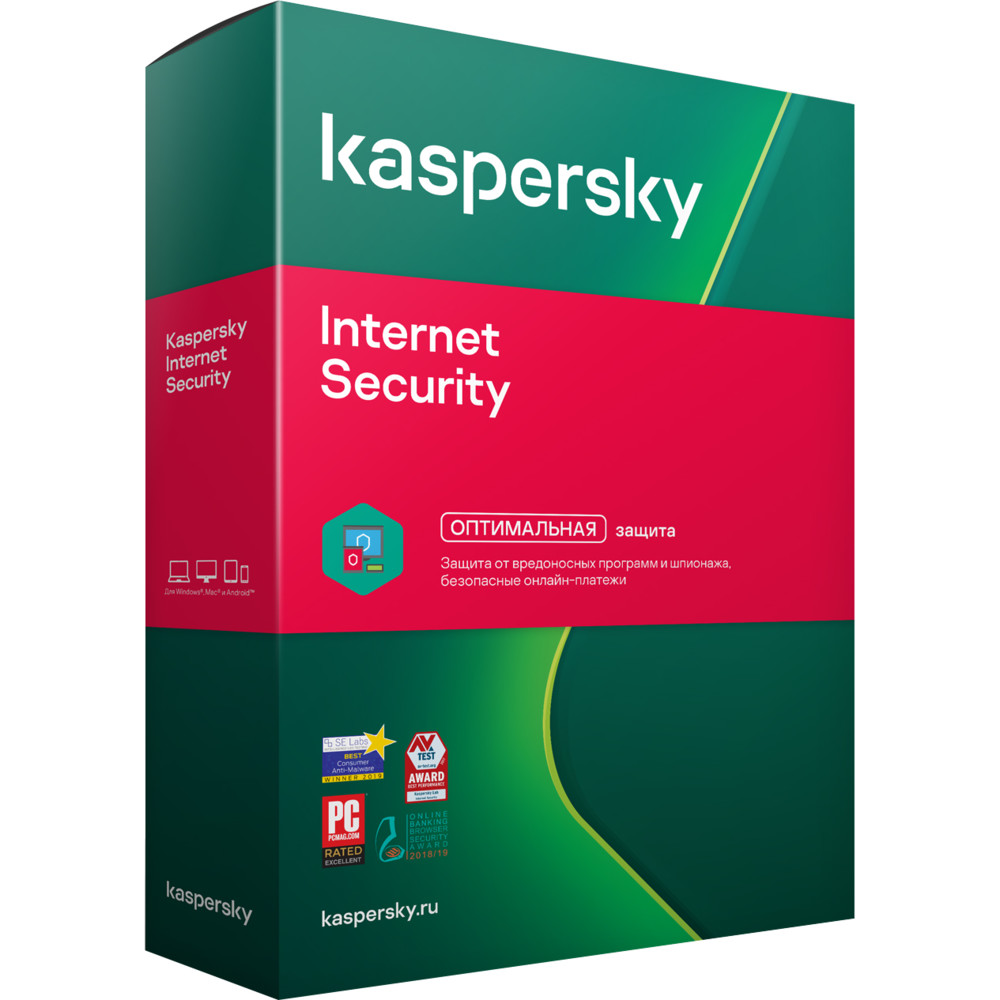 Антивирус Kaspersky Internet Security 2018 Box 2-Desktop Renewal KL1941Box18R (Продление)