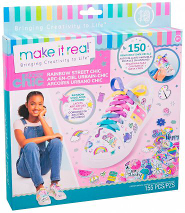 Набор для творчества Make It Real для обуви Sticker Chic: Rainbow Street Chic 1324MR, мультиколор купить,NaN