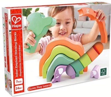 Пирамидка Hape На сафари со слонами дерево - ForteMarket Пирамидка Hape На сафари со слонами дерево купить,0