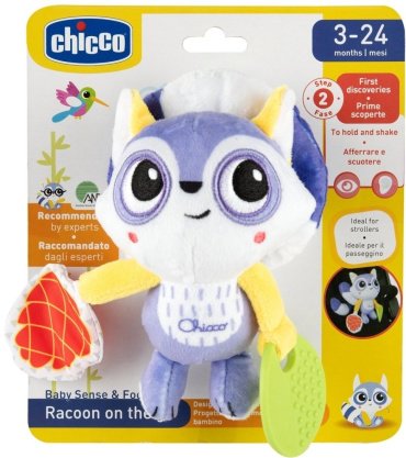 Игрушка-подвеска Chicco енот ткань купить,0