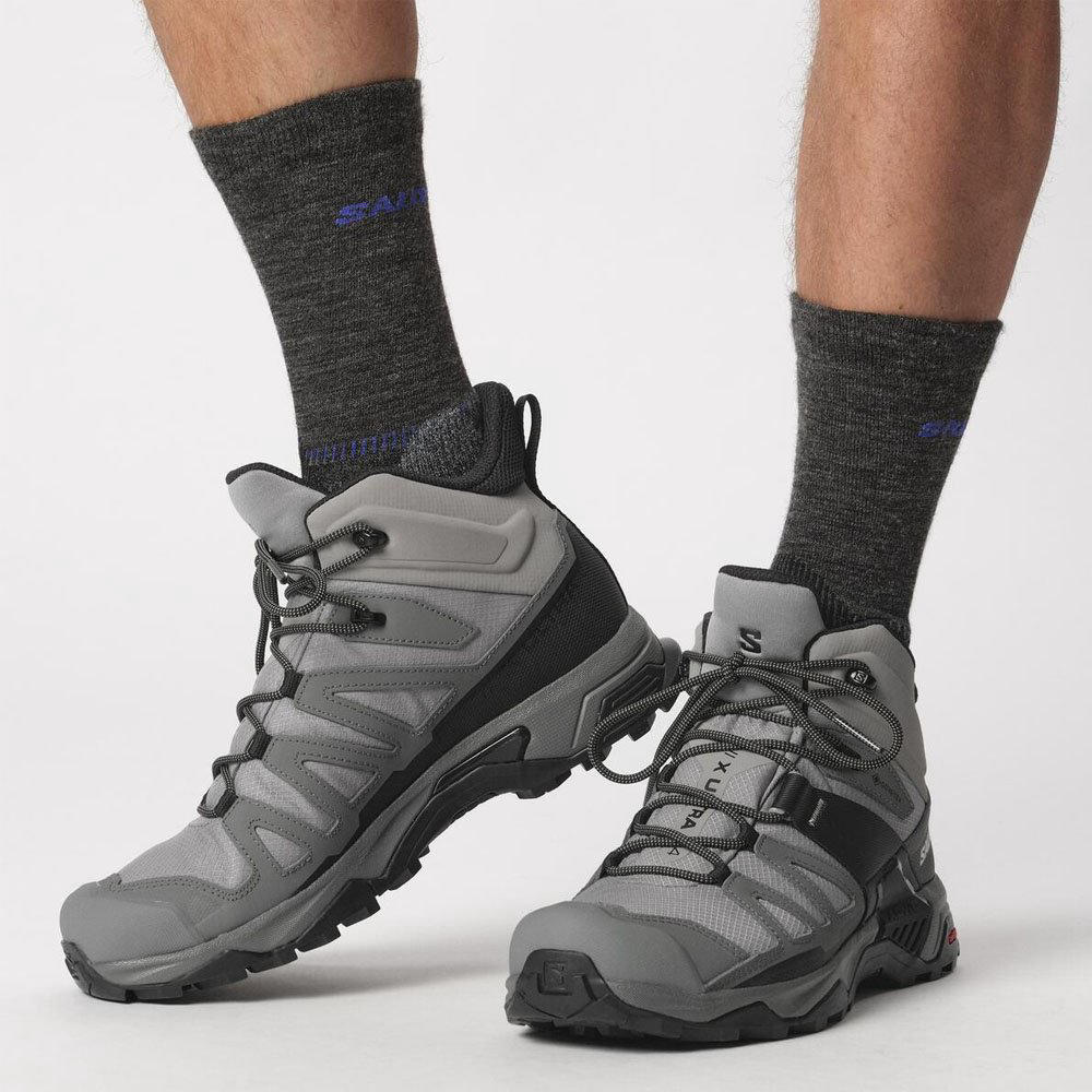 Треккинговые ботинки Salomon серый купить,NaN