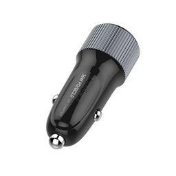 Автомобильное зарядное устройство LDNIO C510Q 2*USB A,C Lightning Black