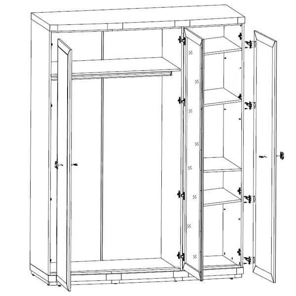 Шкаф Gerbor Орегон SZF3D сосна аризонская/дуб больцано - ForteMarket Шкаф Gerbor Орегон SZF3D сосна аризонская/дуб больцано купить,0