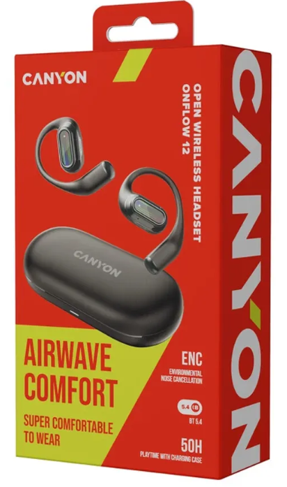 Наушники Canyon OnFlow 12 OWS ENC CNS-TWS12BK Black купить,25990