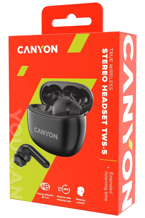 Наушники Canyon TWS-5 CNS-TWS5B Black купить,9990