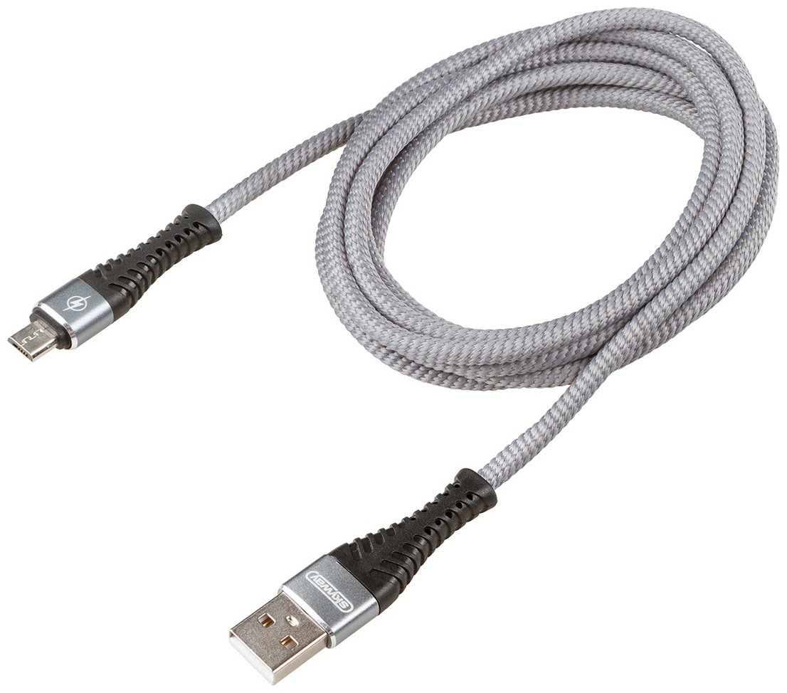 Кабель Skyway USB 2.0 (F), micro-USB 2.0 (M), 2 м, S09602011 серый купить,NaN