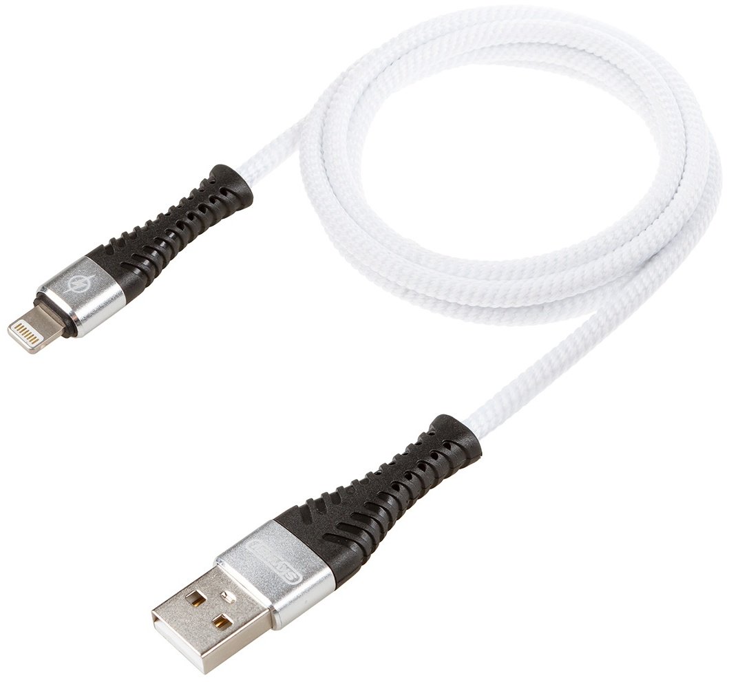 Кабель Skyway Apple Lightning (M), USB 2.0 (F), 1 м, S09601007 белый купить,NaN