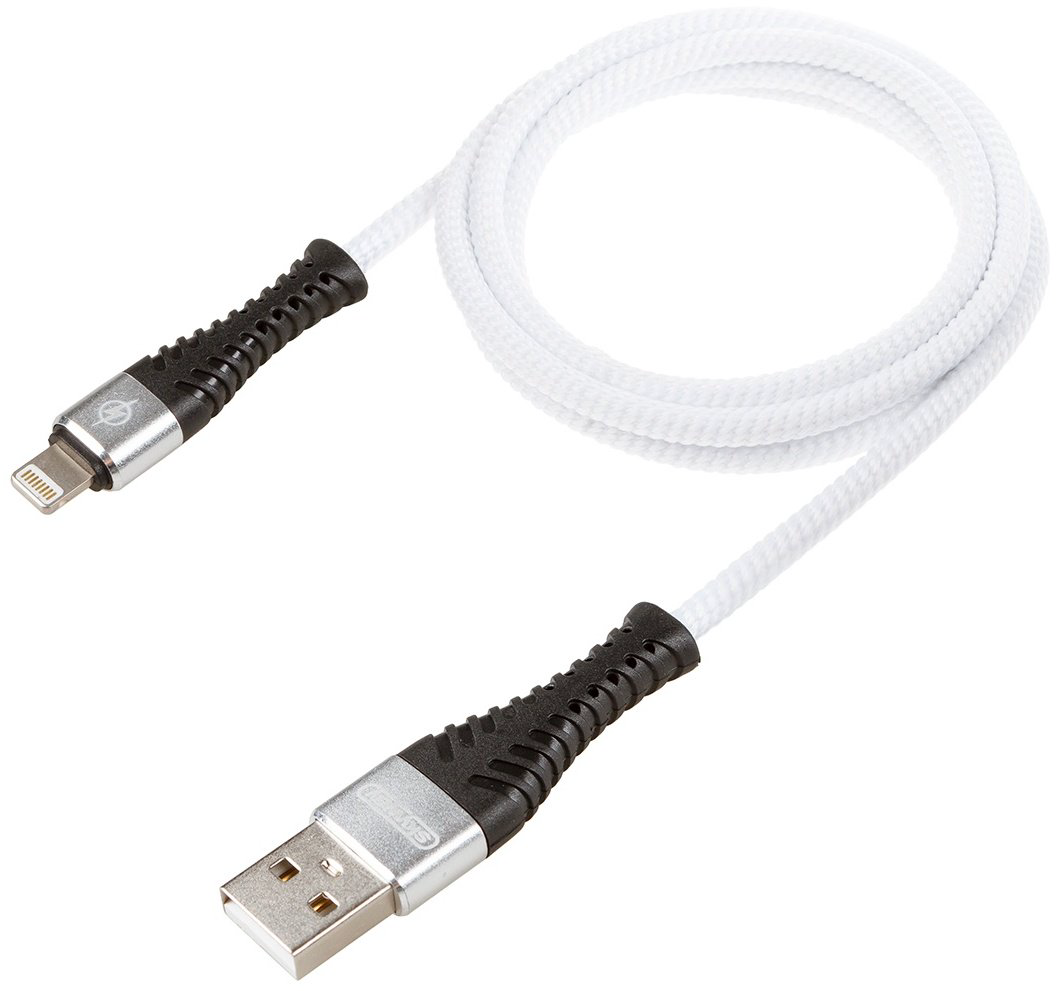 Кабель Skyway Apple Lightning (M), USB 2.0 (F), 1 м, S09601007 белый купить,NaN