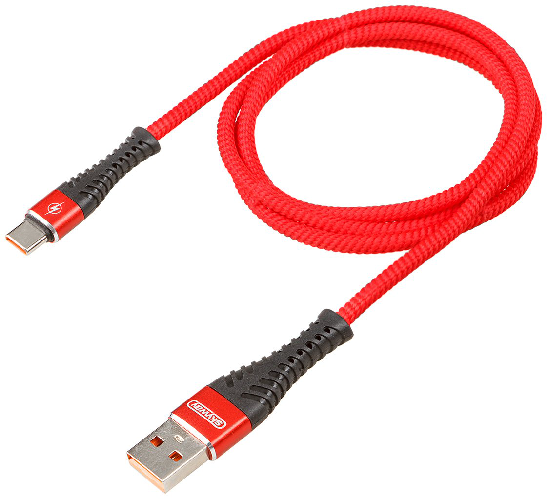 Кабель Skyway USB TypeC (F), 1 м, S09603009 красный купить,NaN