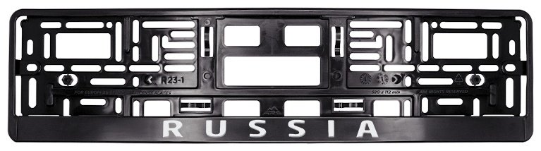 Рамка для номера AVS A78108S черный купить,NaN