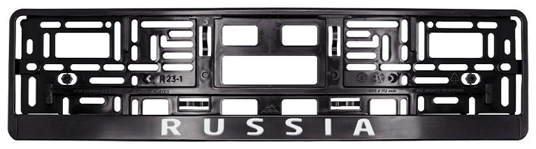 Рамка для номера AVS A78108S черный купить,NaN