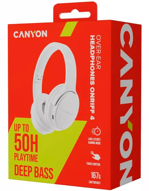 Наушники Canyon OnRiff 4 CNS-CBTHS4W White