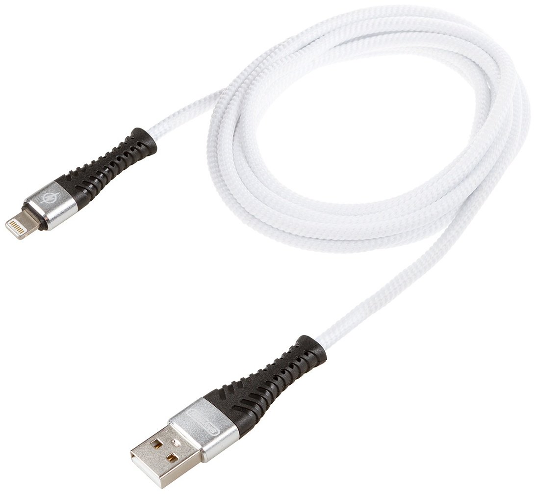 Кабель Skyway Apple Lightning (M), USB 2.0 (F), 2 м, S09601009 белый
