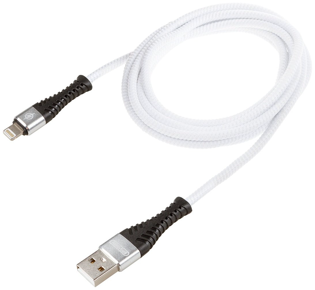 Кабель Skyway Apple Lightning (M), USB 2.0 (F), 2 м, S09601009 белый
