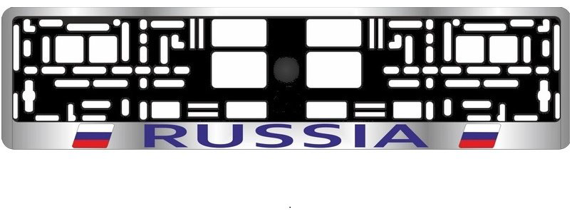 Рамка для номера AVS A78104S хром купить,NaN