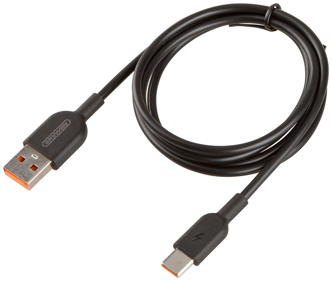 Кабель Skyway USB 2.0 (F), USB TypeC (M), 1 м, S09603007 черный купить,NaN